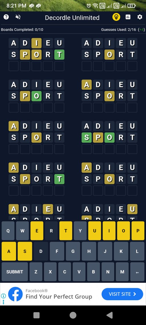 Decordle Settings - Dark Mode and Preferences