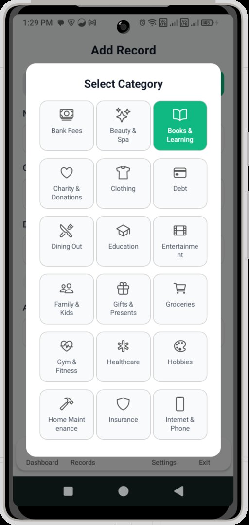 ExpenseWise Settings - Backup and Preferences