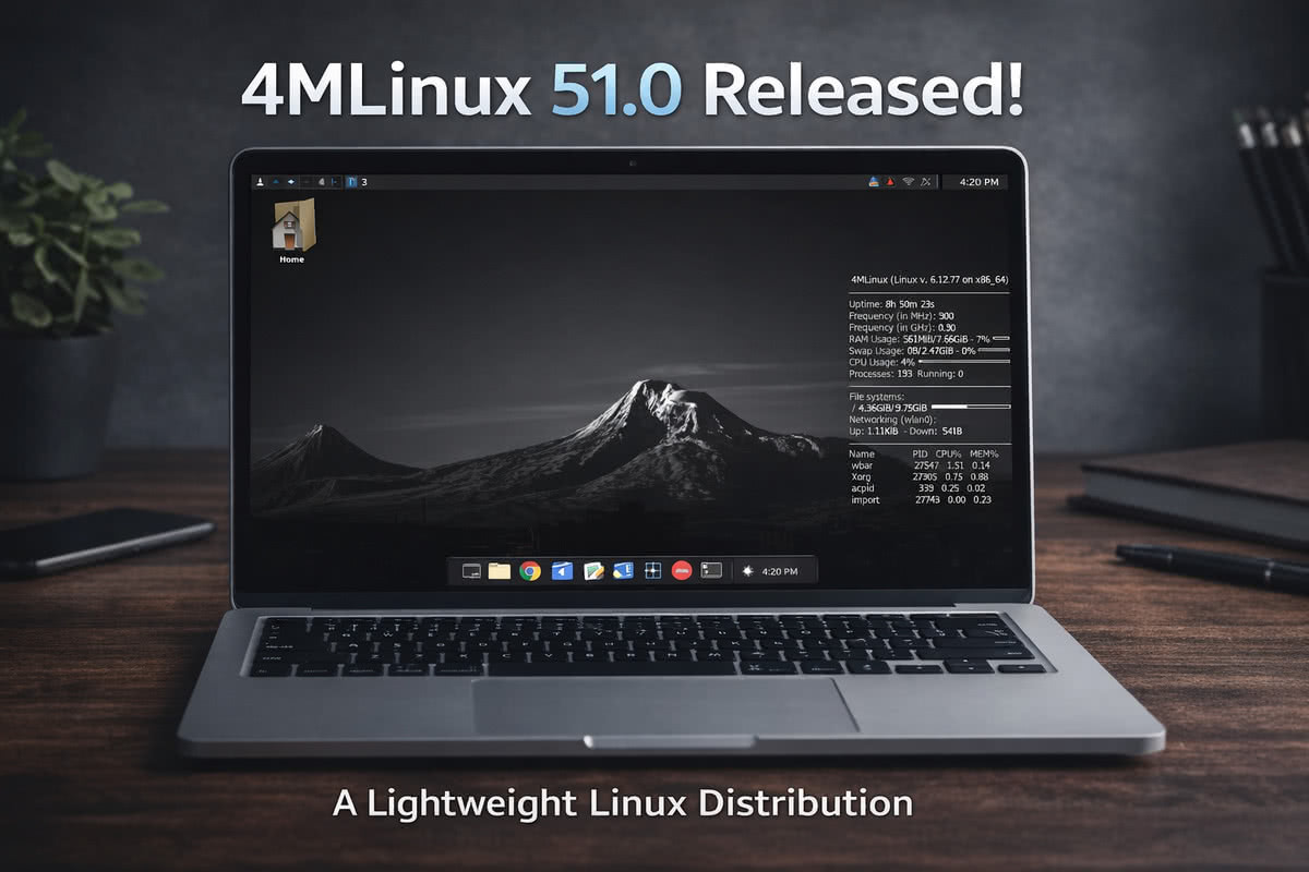4MLinux 51.0 stable release featuring updated apps and Vulkan GPU support