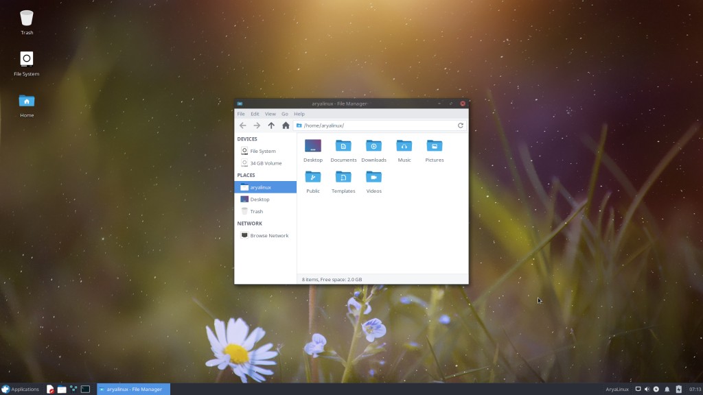A preview of Arya Linux 1.0 Xfce spin