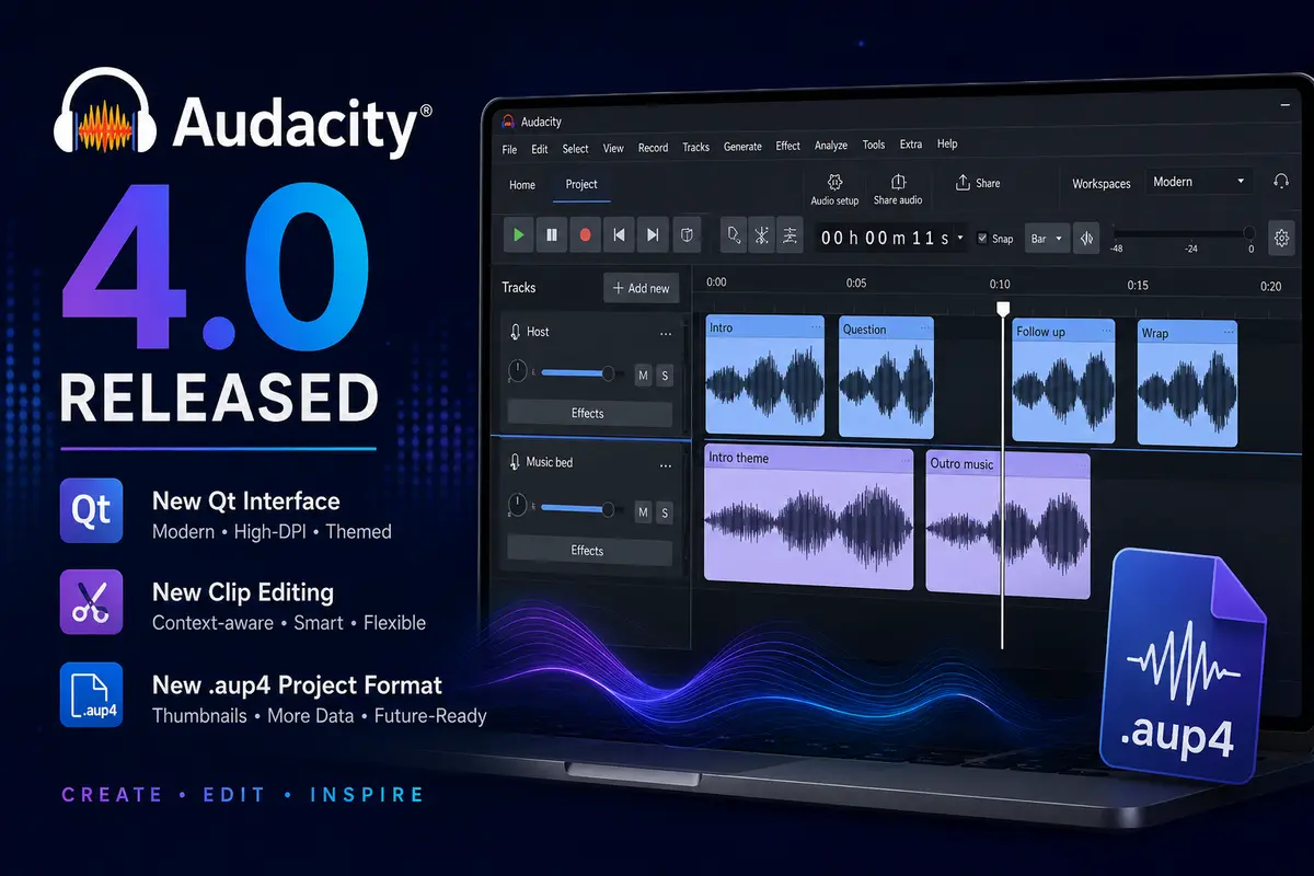 Audacity 4.0 release