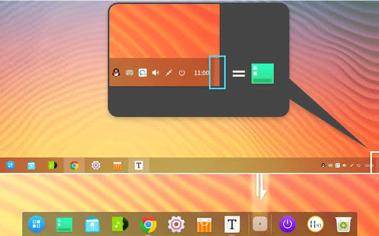 deepin 15.8 dock improvement