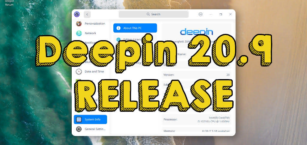 Deepin 20.9 featured image