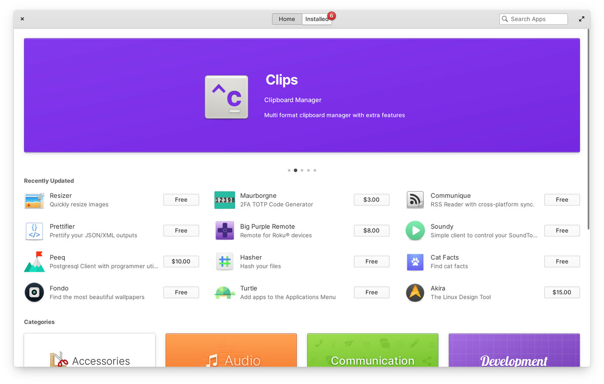 Improved AppCenter home page in elementary 6.1