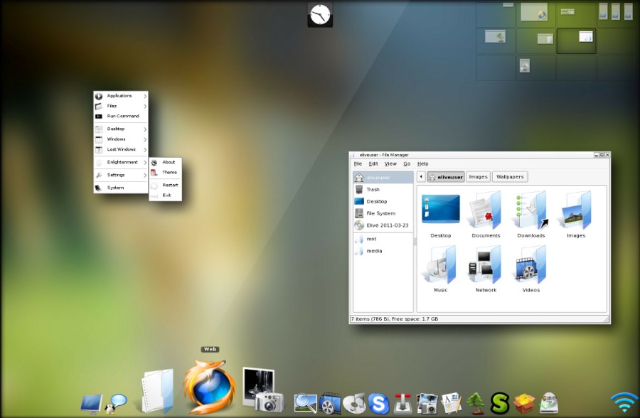 A preview Elive 3.0 Desktop