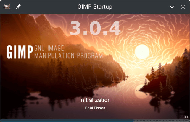 GIMP 3.0.4 Splash Screen