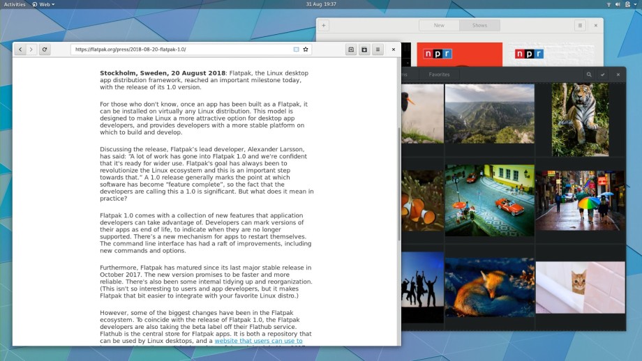 A preview of GNOME Desktop 3.30