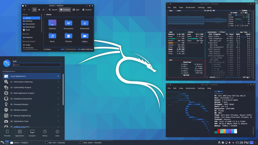 Improved Plasma look in Kali Linux 2020.2