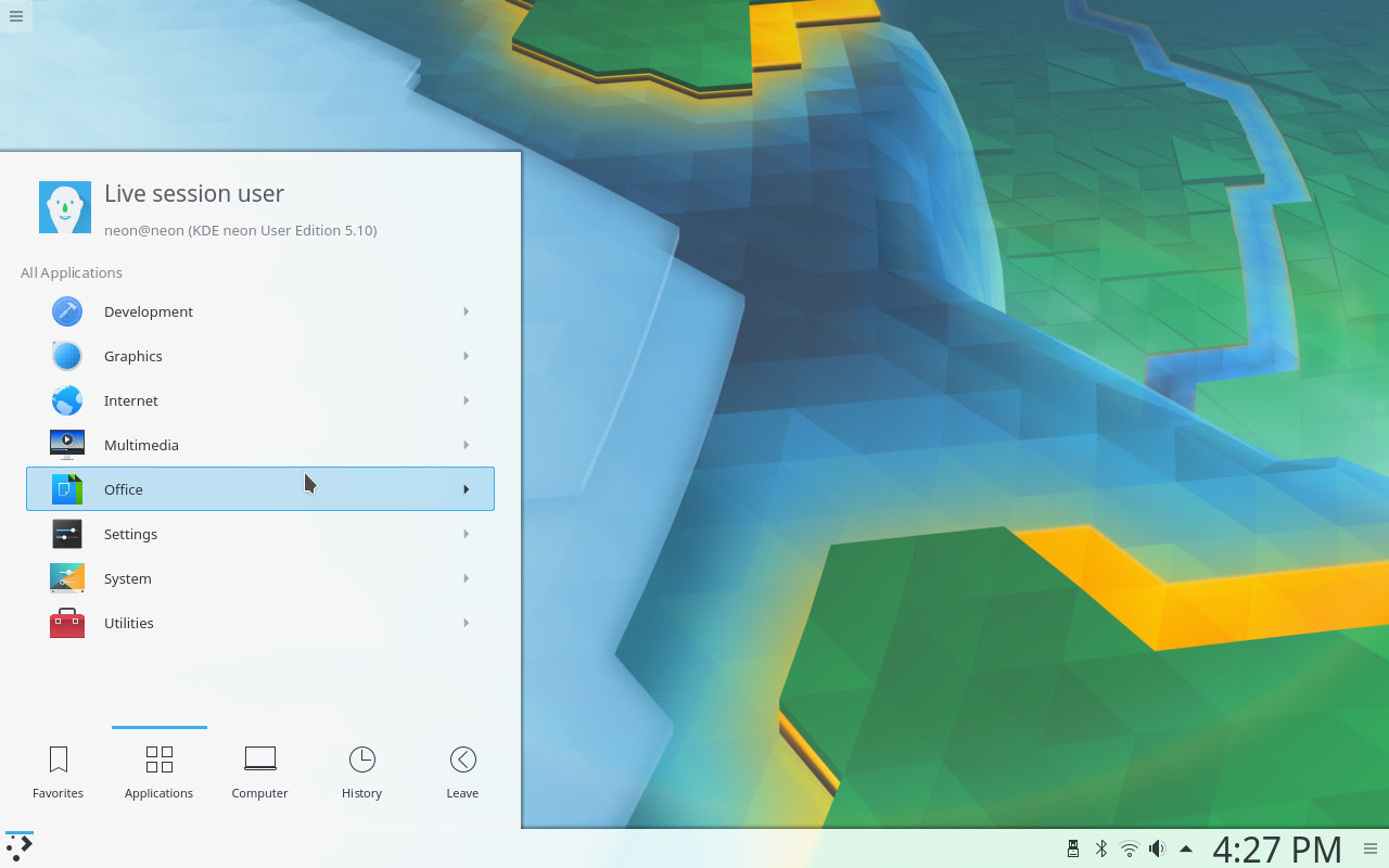 A file picture of KDE Neon 5.10 User Edition