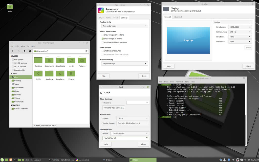 Linux Mint 19.3 with Xfce 4.14