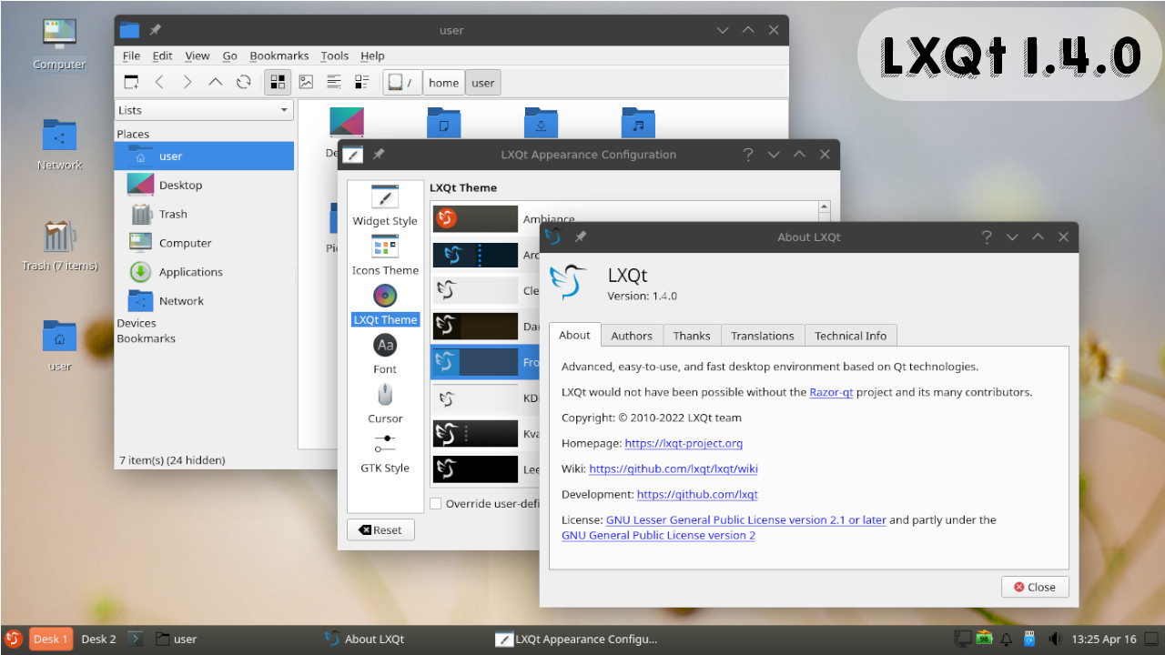 LXQt 1.4.0 featured image
