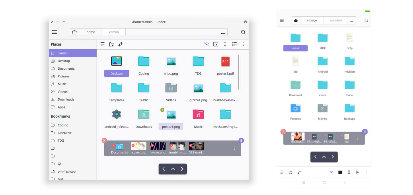 Nitrux 1.1.0 File Manager Preview