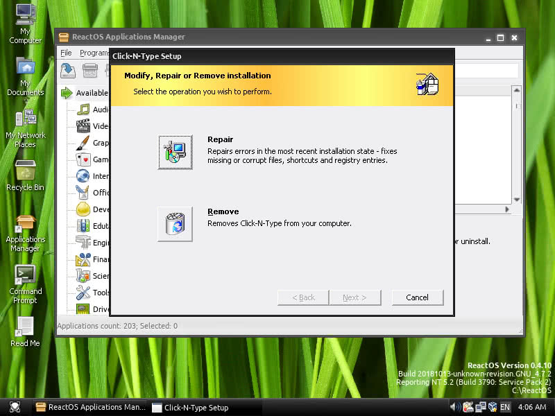 ReactOS 0.4.10 ships some visual improvements