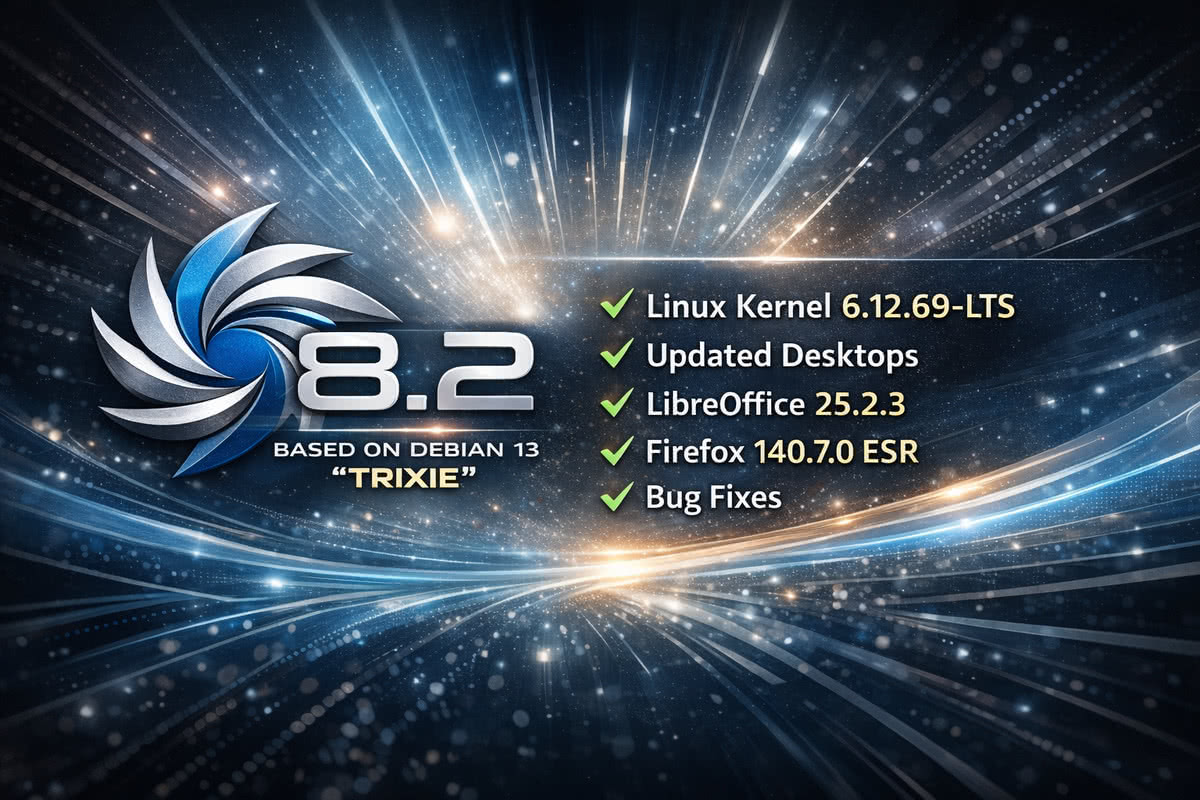 Sparky Linux 8.2 release with Debian Trixie base