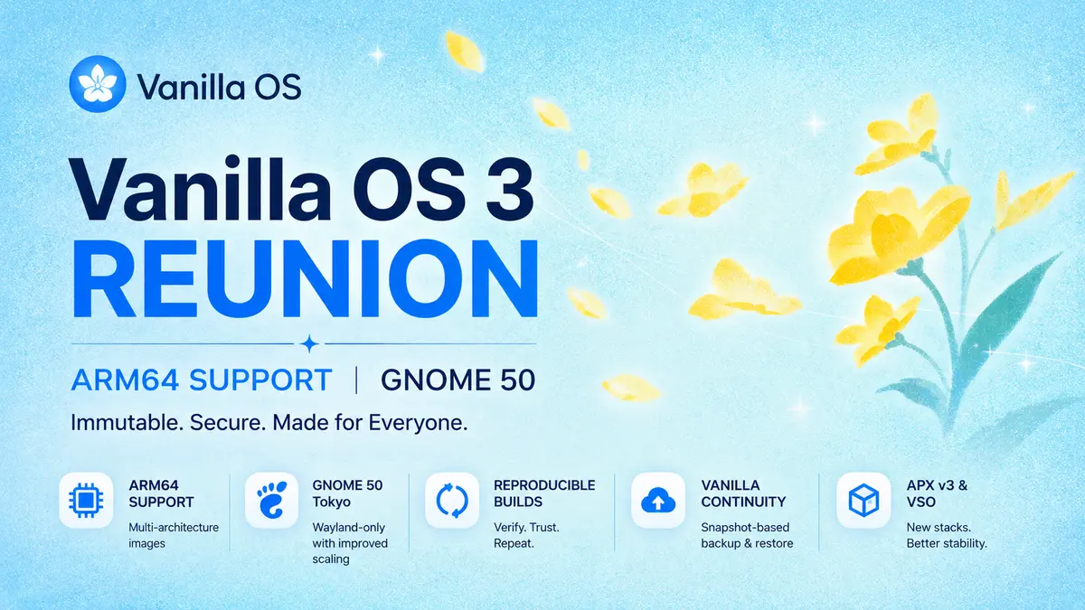 Vanilla OS 3 Reunion release