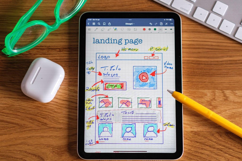 Designing landing page