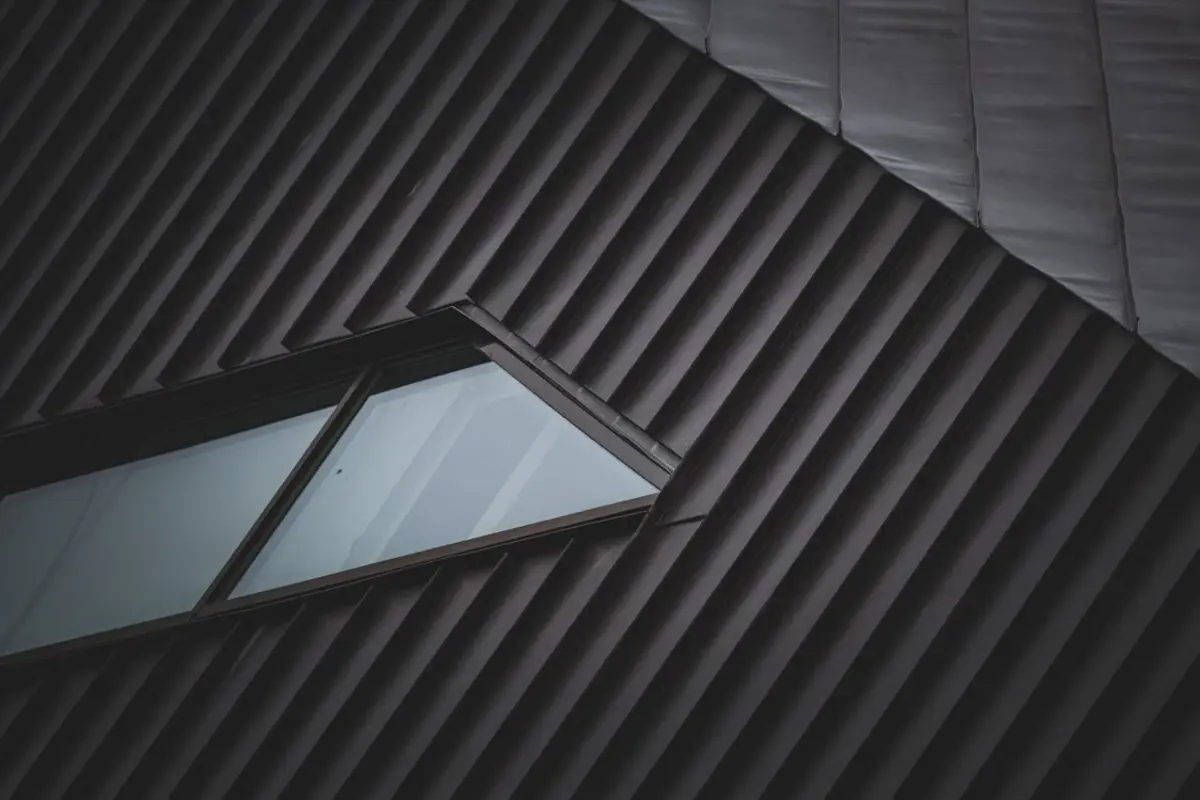 Commercial rooftop with modern roofing systems installed