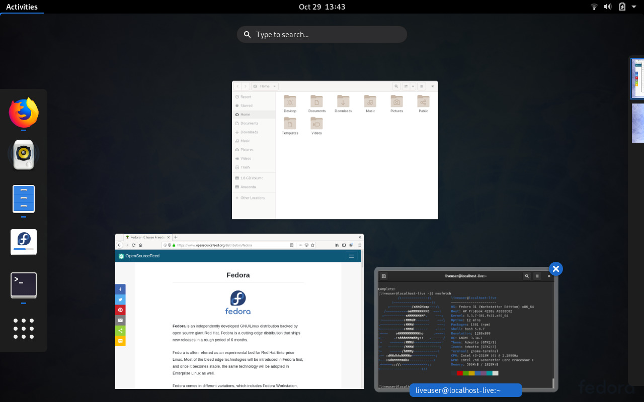 Fedora 31 officially released, see screenshots | OpenSourceFeed