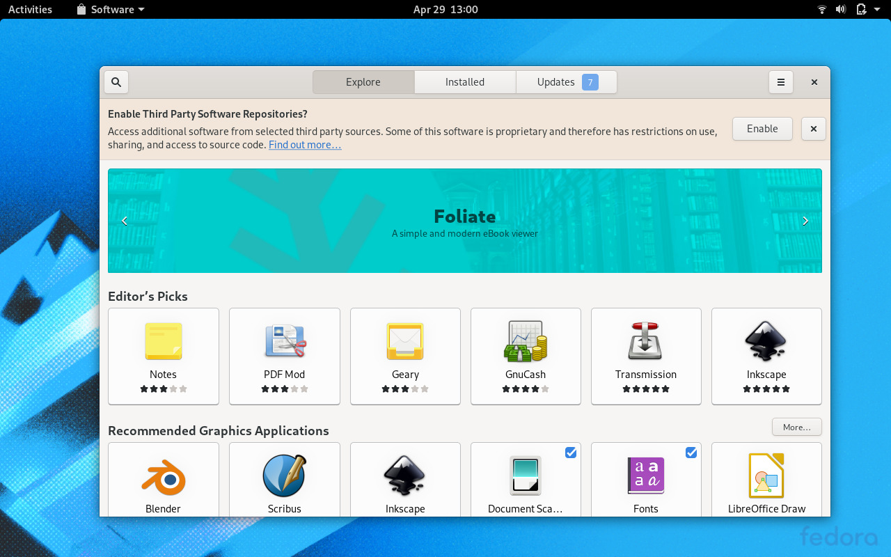 Fedora 32 released with GNOME 3.36, see the screenshots | OpenSourceFeed