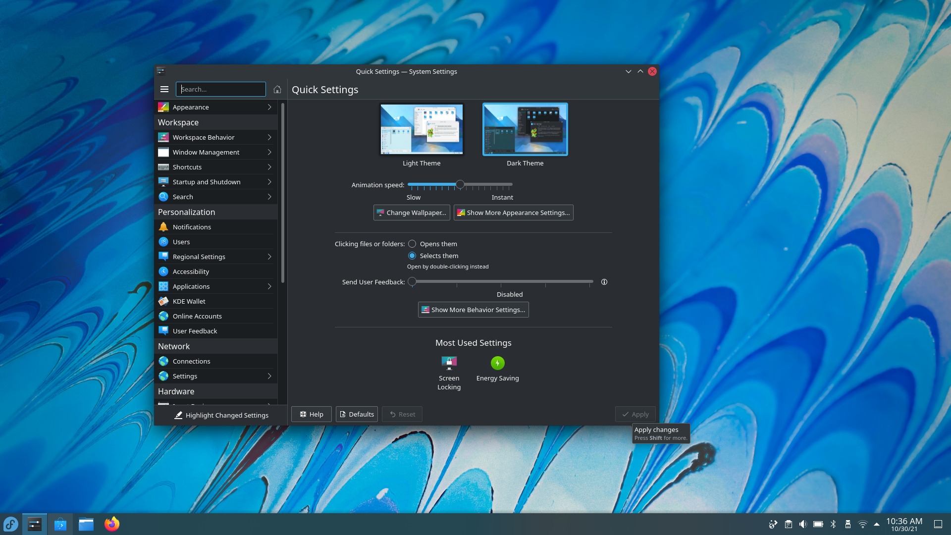 Fedora 35 KDE Plasma Spin - Screenshots & preview video | OpenSourceFeed