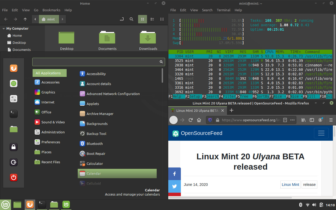 Linux Mint 20 Ulyana Cinnamon Edition screenshots | OpenSourceFeed