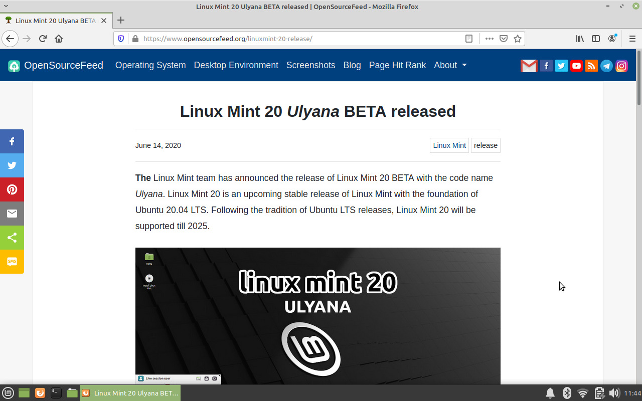 Linux Mint 20 Ulyana Xfce Edition screenshots | OpenSourceFeed