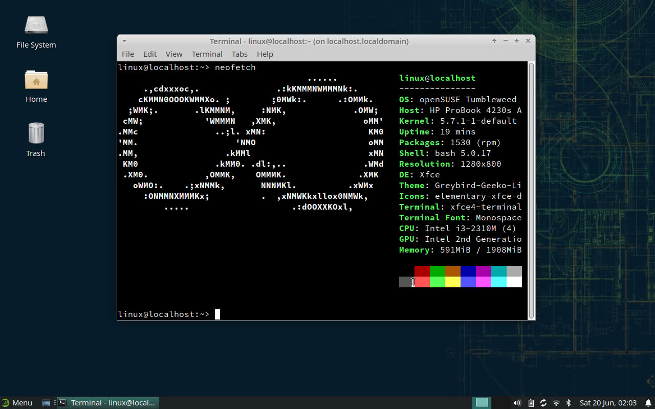 OpenSUSE Tumbleweed Xfce screenshots, pros, and cons | OpenSourceFeed