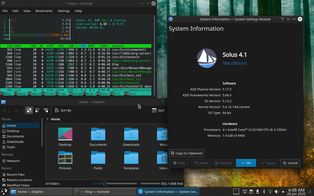 Библиотеки linux. Solus Plasma. Kde Plasma 6. Solus os. 2. Solus Plasma.