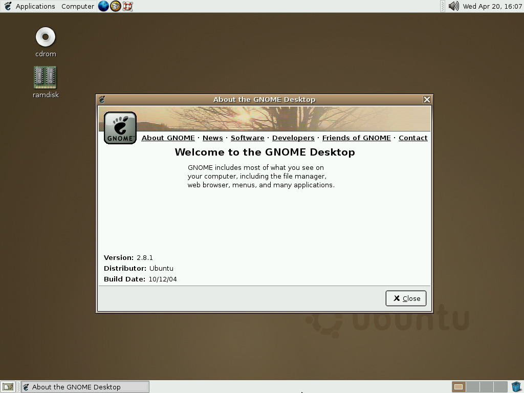Ubuntu 4.10 Warty Warthog: The first ever Ubuntu release | OpenSourceFeed