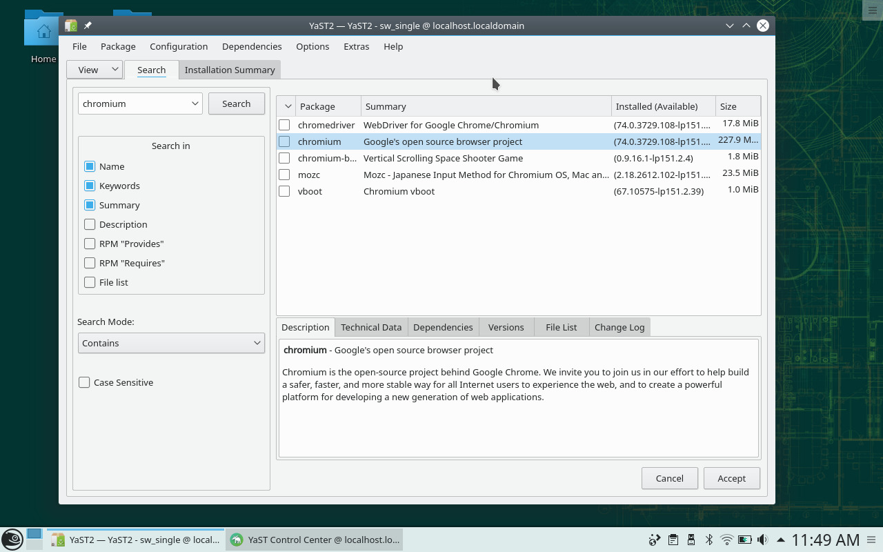 Yast Interface openSUSE Leap 15.1 Plasma Edition screenshots | OpenSourceFeed